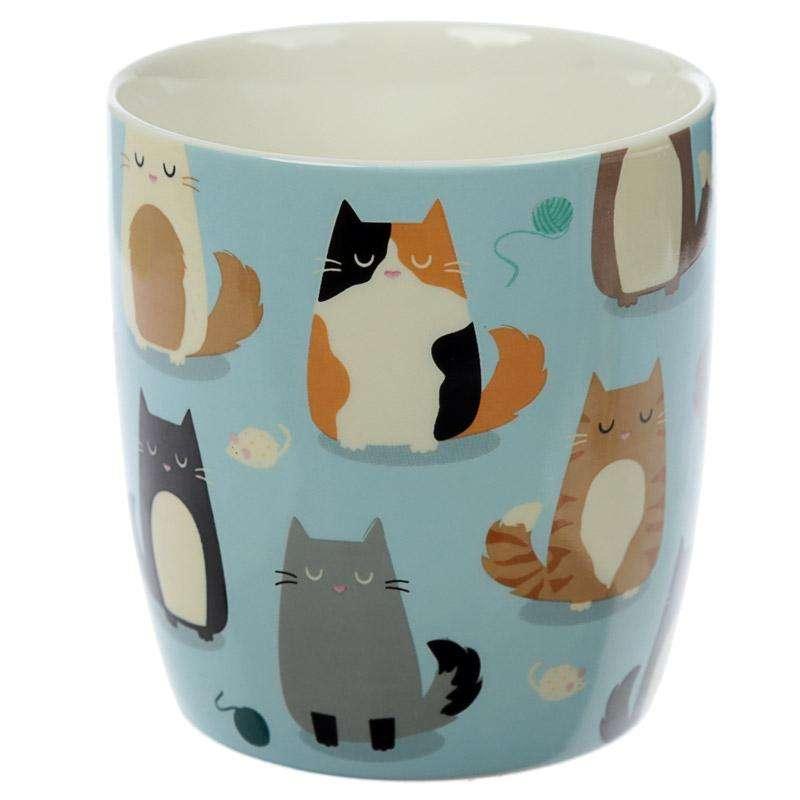 Feline Fine Cat Porcelain Mug - Myhappymoments.co.uk