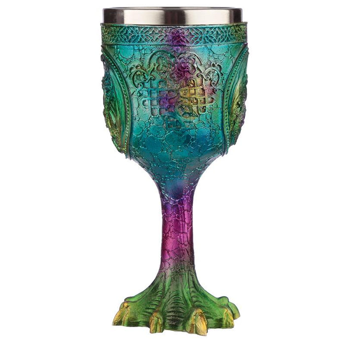 Rainbow Dragon Decorative Metallic Goblet
