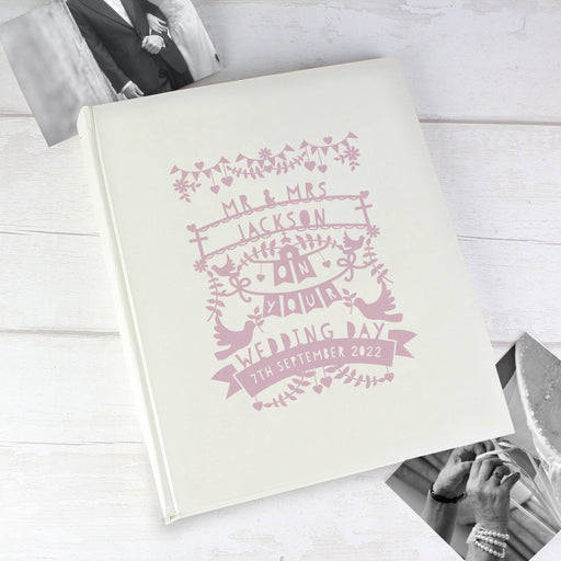 Personalised Pink Papercut Style Photo Album