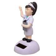 Solar Powered Nodding Nurse Dashboard Toy - Myhappymoments.co.uk