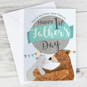 Personalised 1st Father's Day Daddy Bear Card - Myhappymoments.co.uk