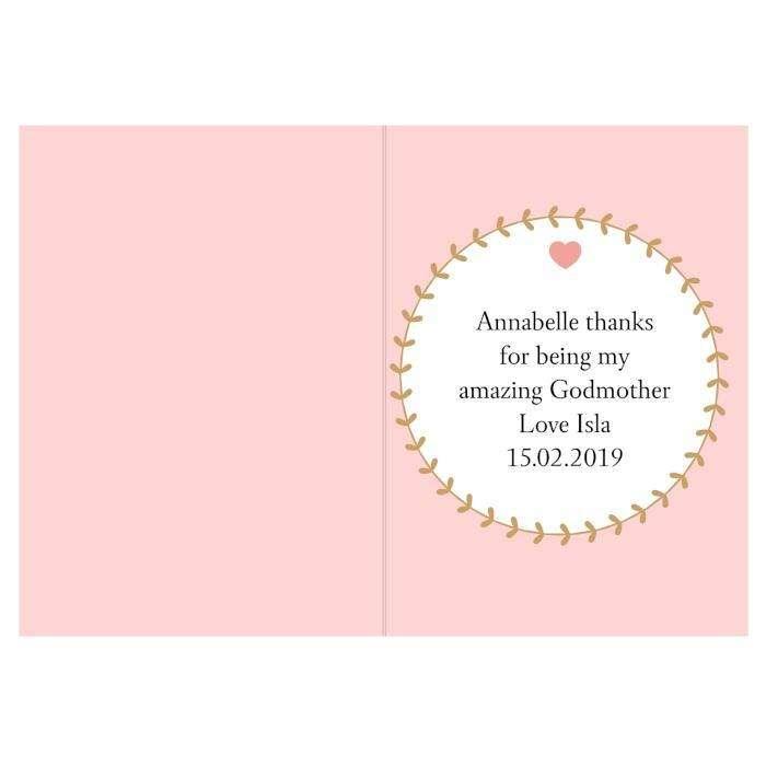 Personalised Best Godmother Card - Myhappymoments.co.uk