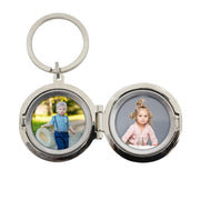 Personalised Photo Locket Keyring - Any Text