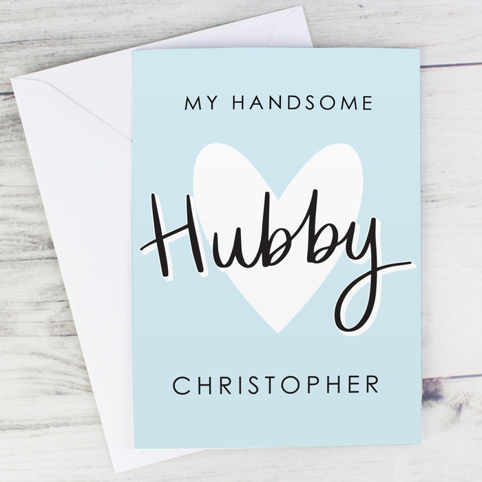 Personalised My Handsome Hubby Card