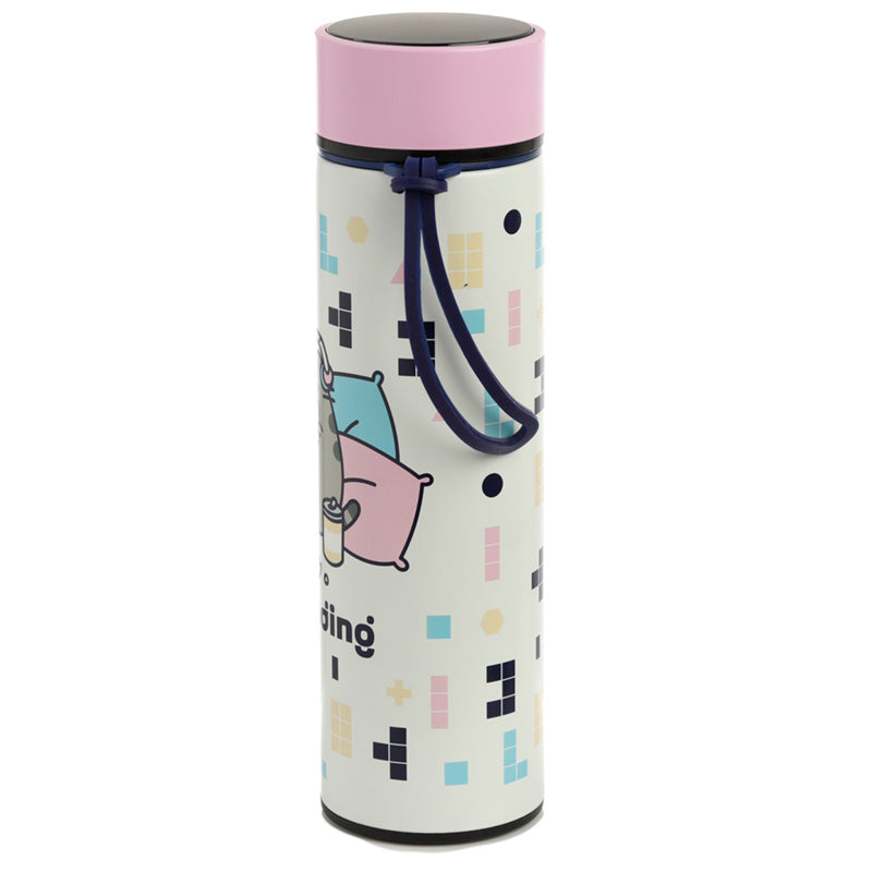 Pusheen Cat Gaming Reusable Thermal Insulated Bottle Digital Thermometer