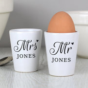 Personalised Mr & Mrs Egg Cups | Wedding Gift