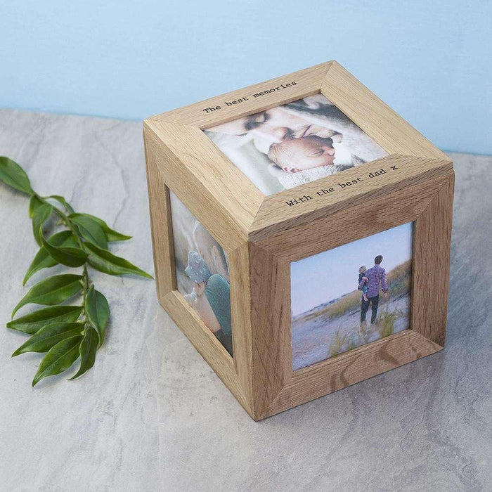Personalised Photo Cube Keepsake Box - Myhappymoments.co.uk