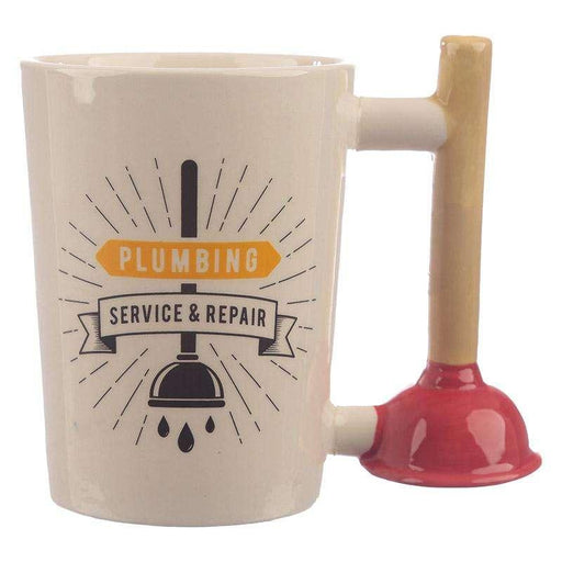 Toilet Plunger Shaped Handle Ceramic Mug - Myhappymoments.co.uk