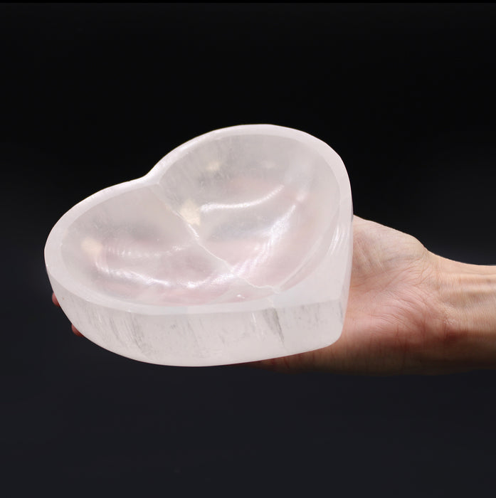 Selenite Heart Bowl - Multiple sizes