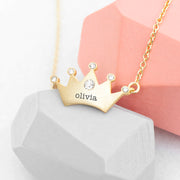 Personalised Kids Princess Crown Necklace