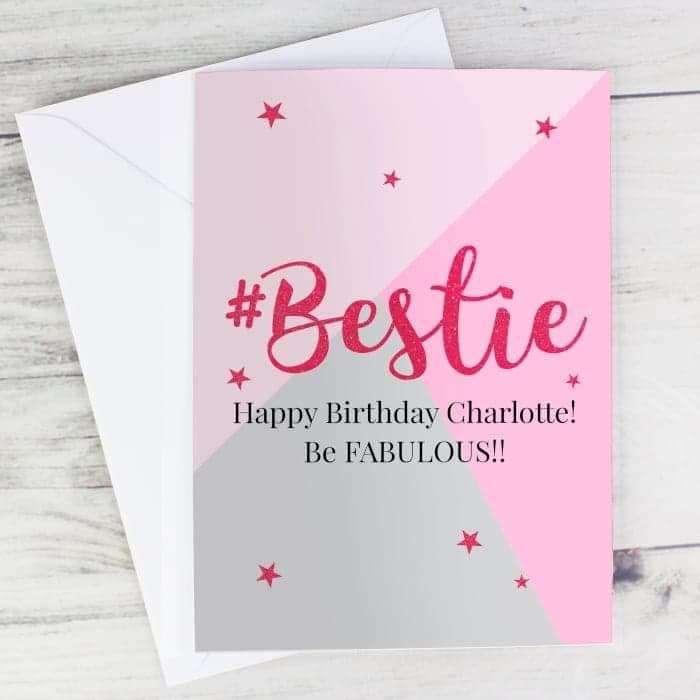 Personalised #Bestie Card - Myhappymoments.co.uk
