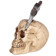 Skull With Axe In Head Ornament - Myhappymoments.co.uk