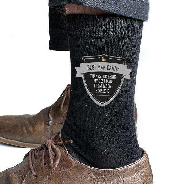 Personalised Classic Shield Men's Socks - Myhappymoments.co.uk