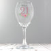 Personalised Birthday Age Floral Wine Glass - Myhappymoments.co.uk