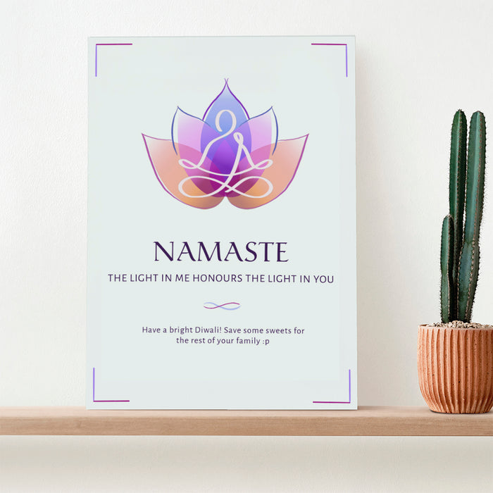Personalised Diwali Namaste Framed Print