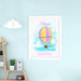Personalised Hot Air Balloon White Framed Print