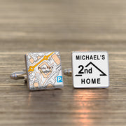Football Club Stadium Map 2nd HOME Cufflinks