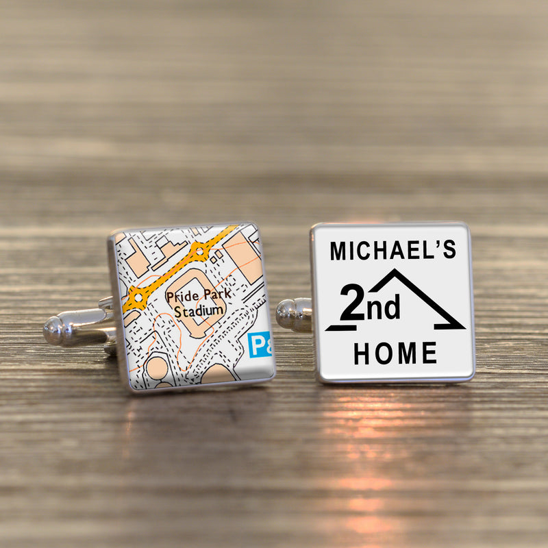 Football Club Stadium Map 2nd HOME Cufflinks