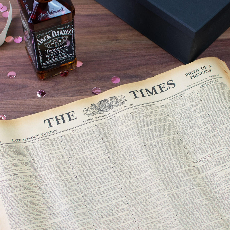 Jack Daniel’s Whiskey and Original Newspaper Gift Set