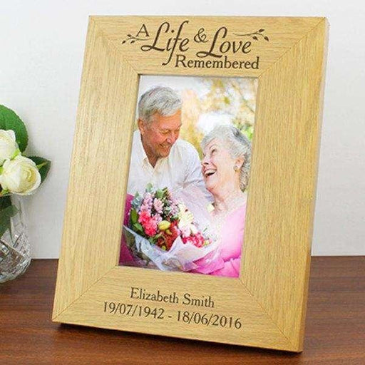 Personalised A Life & Love Remembered Photo Frame - Myhappymoments.co.uk