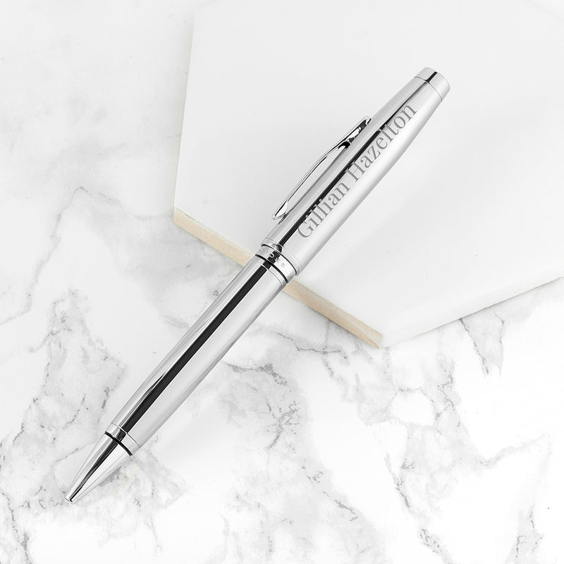Personalised Cross Coventry Pen - Silver Chrome