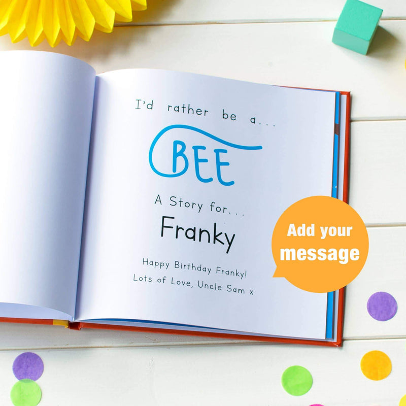 Personalised I’d Rather Be A Bee Story Book