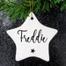 Personalised Name Ceramic Star Christmas Decoration