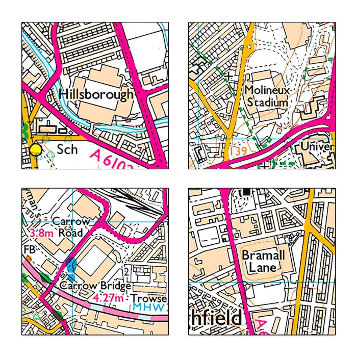 Football Club Stadium Map Mug and Coaster Gift Set