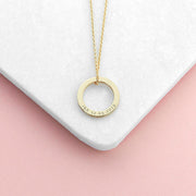 Personalised Family Ring Necklace -  18ct Gold