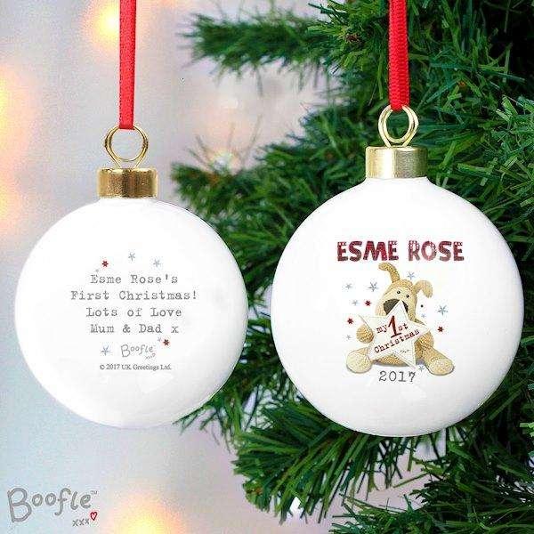 Personalised Boofle My 1st Christmas Bauble