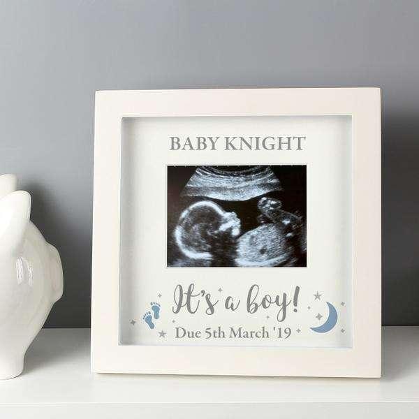Personalised It's A Boy Baby Scan Photo Frame 4 x 3 - Myhappymoments.co.uk
