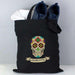 Personalised Sugar Skull Black Cotton Tote Bag - Myhappymoments.co.uk