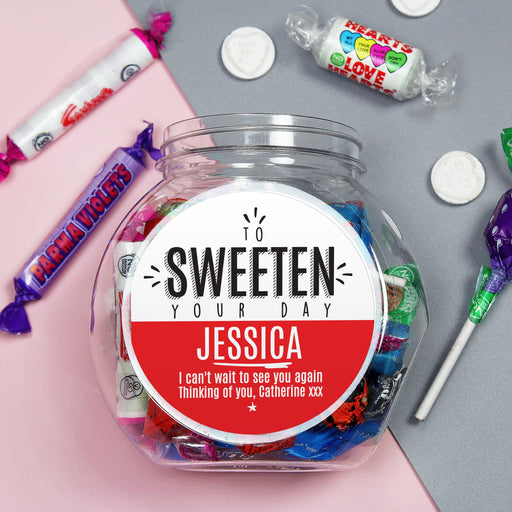Personalised To Sweeten Your Day Sweet Jar