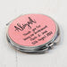 Personalised Pink Round Compact Mirror from Pukkagifts.uk