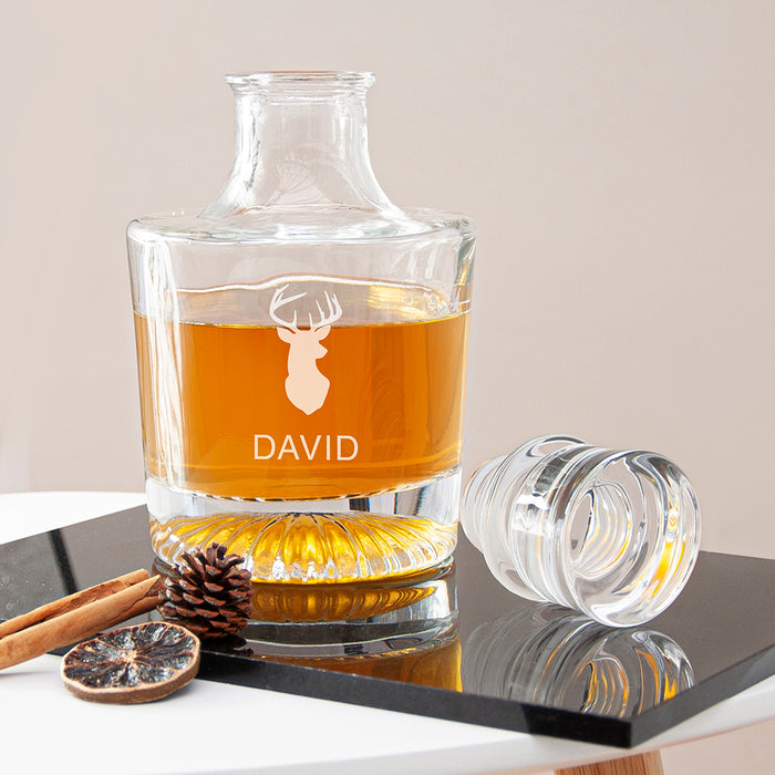 Personalised Elegance Stag Round Decanter
