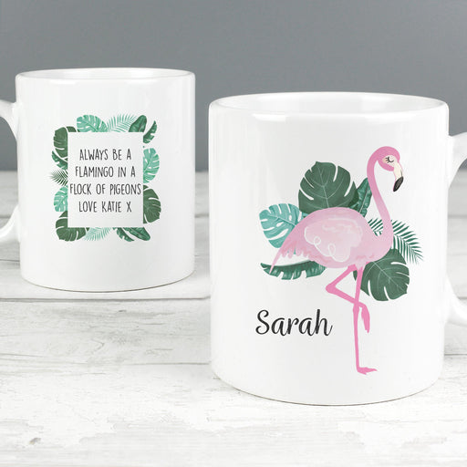 Personalised Flamingo Mug - Myhappymoments.co.uk