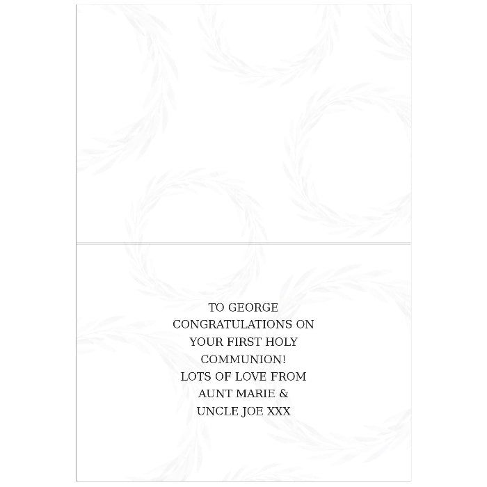 Personalised 'Truly Blessed' First Holy Communion Card