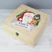 Personalised Colourful Santa Wooden Christmas Eve Box