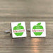 Personalised Apple Teacher Cufflinks - Myhappymoments.co.uk
