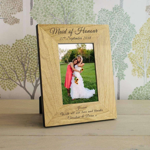 Personalised Maid Of Honour Photo Frame - Myhappymoments.co.uk