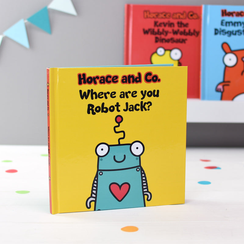 Personalised Flossy and Jim Where are you Robot? Book - Myhappymoments.co.uk