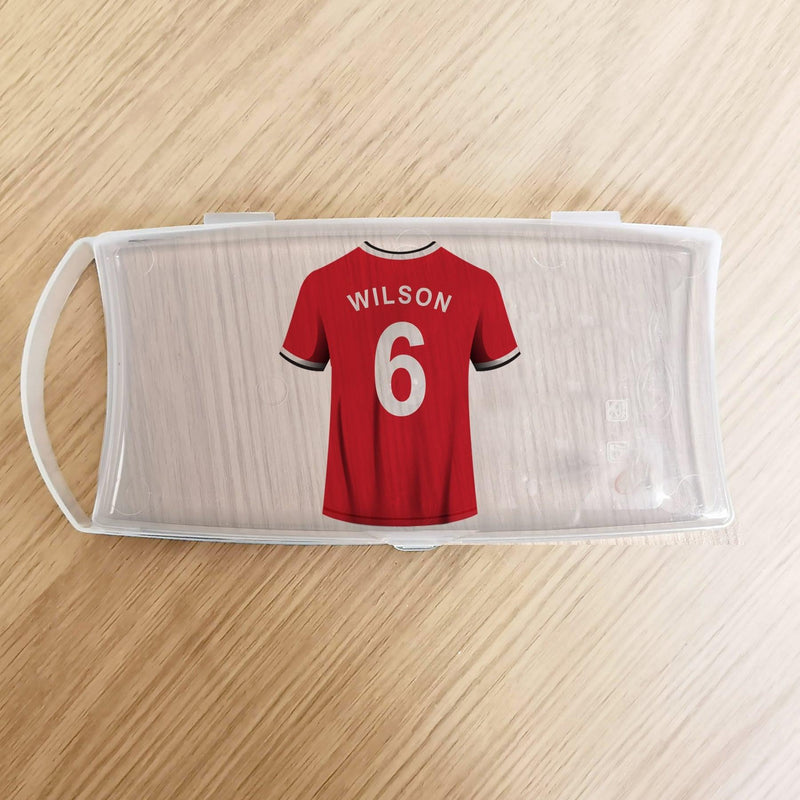 Personalised Football Plastic Pencil Case