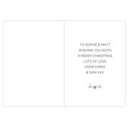 Personalised Couples Mistletoe Card