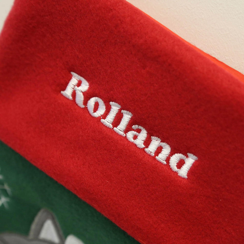 Personalised Embroidered Pet Cat Christmas Stocking