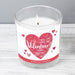 Personalised Will You Be My Valentine Confetti Hearts Scented Jar Candle - Myhappymoments.co.uk