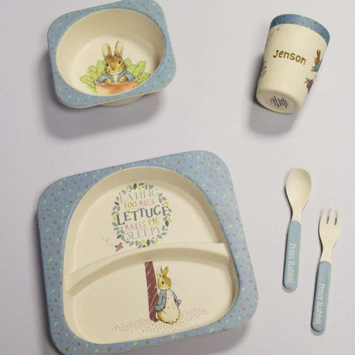 Personalised Peter Rabbit Bamboo Breakfast Set - Myhappymoments.co.uk