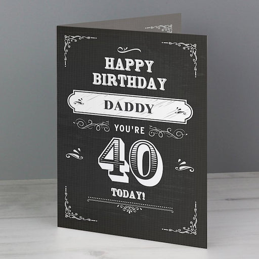 Personalised Vintage Typography Age Birthday Card from Pukkagifts.uk