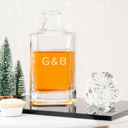 Personalised Classic Initials Square Decanter