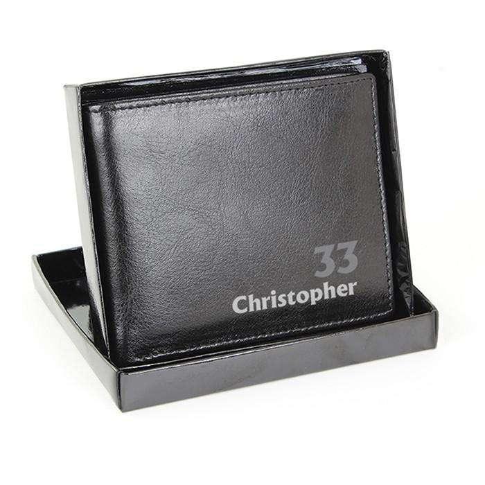 Personalised Birthday Leather Wallet - Myhappymoments.co.uk