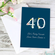 Personalised Floral Age Birthday Card From Pukkagifts.uk